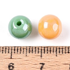 Гальванизированные круглые стеклянные бусины нити&nbsp;EGLA-T029-07M