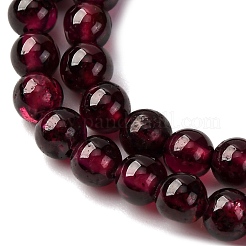 Гранат природный бисер нитей G-C226-A01-4mm