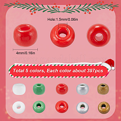 5 цветные стеклянные бусины&nbsp;SEED-SC0001-47B