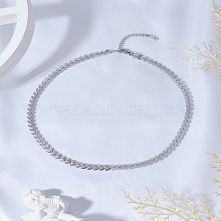 1 шт. ожерелья из сплава в виде листовидных звеньев для женщин&nbsp;NJEW-LP0003-11