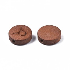 Деревянные бусины с лазерной гравировкой&nbsp;WOOD-S053-53F