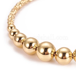 Долговечные латунные браслеты из манжеты&nbsp;BJEW-E370-10G