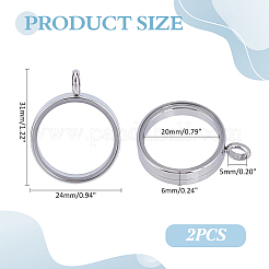 2 шт. подвеска-медальон из нержавеющей стали 304&nbsp;STAS-ME0002-83B-P