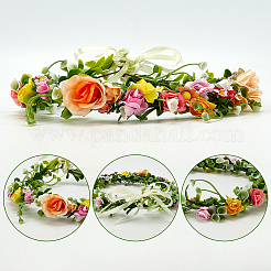 Пластиковые резинки для волос в виде цветов&nbsp;OHAR-WH0011-66