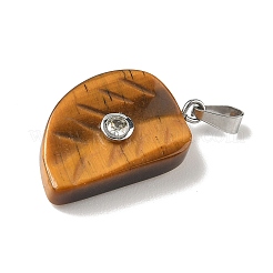 Резные подвески из натурального тигрового глаза&nbsp;G-P599-04P-12