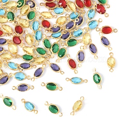 100 шт. 5-х цветные латунные подвески-соединители из стекла K9&nbsp;KK-FS0001-66