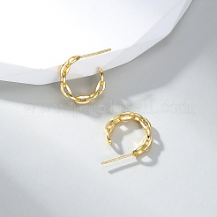 Элегантные японские витые серебряные серьги FG9193