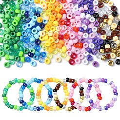 480 шт. 6-х цветные непрозрачные и прозрачные пластиковые бусины&nbsp;KY-YW0001-75A