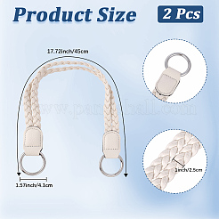 2 шт. плетеные ручки из искусственной кожи&nbsp;PURS-CL0001-18A