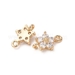 Шармы-соединители из латуни с паве из кубического циркония&nbsp;ZIRC-L105-01G-01
