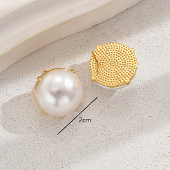 Модные полукруглые серьги-гвоздики из латуни&nbsp;OO2470