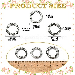 3 шт. 3 стиля текстурированные пружинные затворные кольца из хирургической нержавеющей стали 316&nbsp;STAS-CJ0003-28