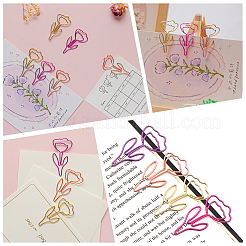 60 шт. 4-х цветные железные скрепки-цветы&nbsp;AJEW-SP0003-04