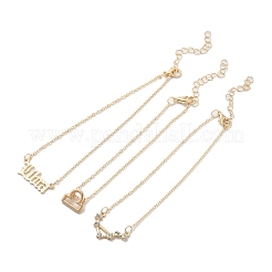 3 шт. браслеты из сплава со стразами&nbsp;LS-AJEW-S083-01G-11