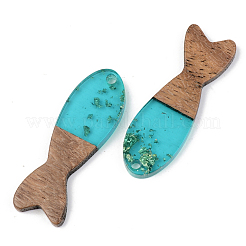 Подвески из прозрачной смолы и ореха&nbsp;RESI-S389-054A-B03