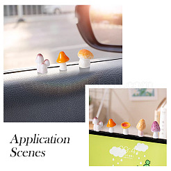 30 шт. 6 стиля серии грибов смоляные украшения для витрины&nbsp;DJEW-TA0001-21