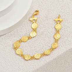 Элегантные латунные браслеты с узором из монет для женщин&nbsp;XU8687