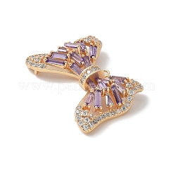 Подвески из латуни с микропаве из кубического циркония и стеклом&nbsp;KK-U052-27G-02