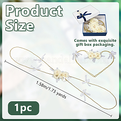 Корсажи на запястье из полиэстера для свадьбы&nbsp;HJEW-OC00253