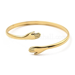 Браслеты-манжеты открытого типа из нержавеющей стали 304&nbsp;BJEW-P302-01G