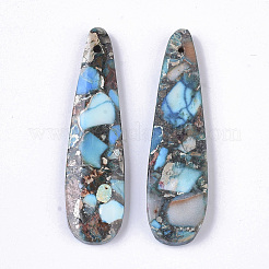 Синтетический регалит / имперская яшма / подвески из яшмы с морскими осадками&nbsp;G-S366-006A