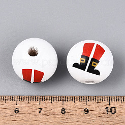 Рождественские бусины из дерева схима&nbsp;WOOD-T032-38C