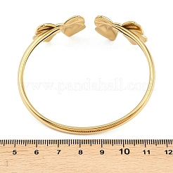 Браслеты-манжеты из нержавеющей стали 304 с бантом для женщин&nbsp;BJEW-A154-03G