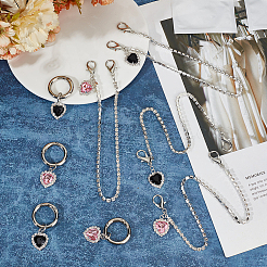 8 шт. 4 стиля цепи из сплава для ремней для ботинок&nbsp;AJEW-CP0006-48