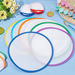 32 шт. 8-цветный нейлоновый складной летающий диск или вентилятор с сумкой для хранения в ассортименте&nbsp;AJEW-BC0007-30A