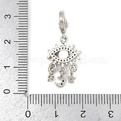 Европейские подвески из латуни с цветными стразами&nbsp;KK-P324-08P