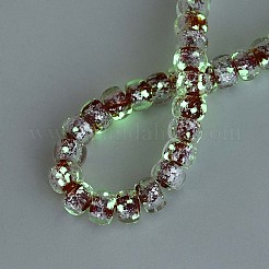 Светящиеся стеклянные бусины ручной работы из серебряной фольги&nbsp;FOIL-N029-02B-03