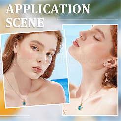 Подвески из кубического циркония с покрытием из латуни&nbsp;KK-BBC0010-07A