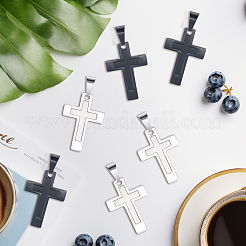 6 шт. подвески из нержавеющей стали 304 двух цветов&nbsp;STAS-BBC0007-34