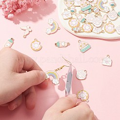 40шт 8 стиля подвески из сплава с эмалью&nbsp;ENAM-CJ0004-76