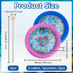 2 шт. АБС-пластик волнообразная бусина океанский барабан&nbsp;AJEW-OC0014-56