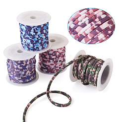 4 цветной плоский эластичный шнур из полиэстера&nbsp;EC-TA0001-03A