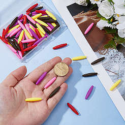 200шт 5 цвета непрозрачные акриловые бусины&nbsp;OACR-DC0001-45