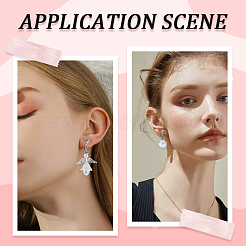 160 шт. 8 стиля фурнитуры для сережек-гвоздиков со стеклянными бриллиантами&nbsp;IFIN-SC0001-58