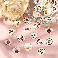 30шт 6 стиля подвески из сплава с эмалью&nbsp;ENAM-CJ0002-21