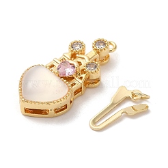 Латунные микро проложить кубического циркония ящик с застежками&nbsp;KK-A227-31G