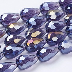 Стеклянные бусины с гальваническим покрытием &nbsp;EGLA-D015-15x10mm-07