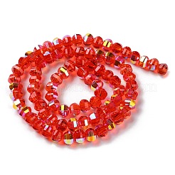 Прозрачные стеклянные бусины гальваническим пряди&nbsp;GLAA-Q099-C01-01-1