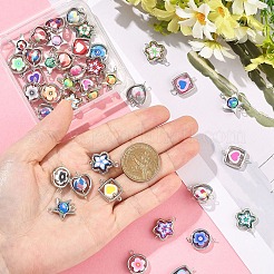 50 шт. 5 стиля подвесок-соединителей из полимерной глины ручной работы и CCB-рамки&nbsp;CLAY-YW0002-64