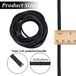 5-метровый плетеный кожаный шнур с сердечником&nbsp;WL-BBC0001-01C-02