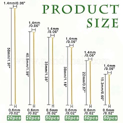 210 шт. 6 шт. штифта с плоской головкой из нержавеющей стали 304&nbsp;STAS-PH0003-22