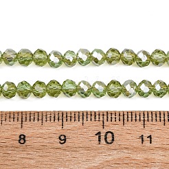 Стеклянные бусины с гальваническим покрытием &nbsp;EGLA-A034-T4mm-K15