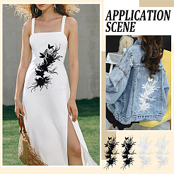 4 шт. 2 цвета кружева вышивка швейные волокна&nbsp;DIY-FG0008-45A