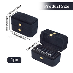 1 шт. мини-прямоугольные бархатные коробки для хранения колец с кнопками&nbsp;CON-BBC0001-19