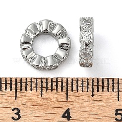 Латунные прозрачные кубические циркониевые соединительные кольца&nbsp;KK-U045-10P