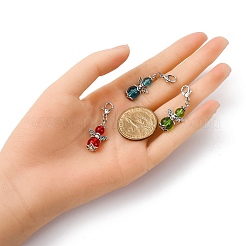 7 шт. подвесные украшения в виде ангела из сплава и акрила&nbsp;HJEW-JM03997